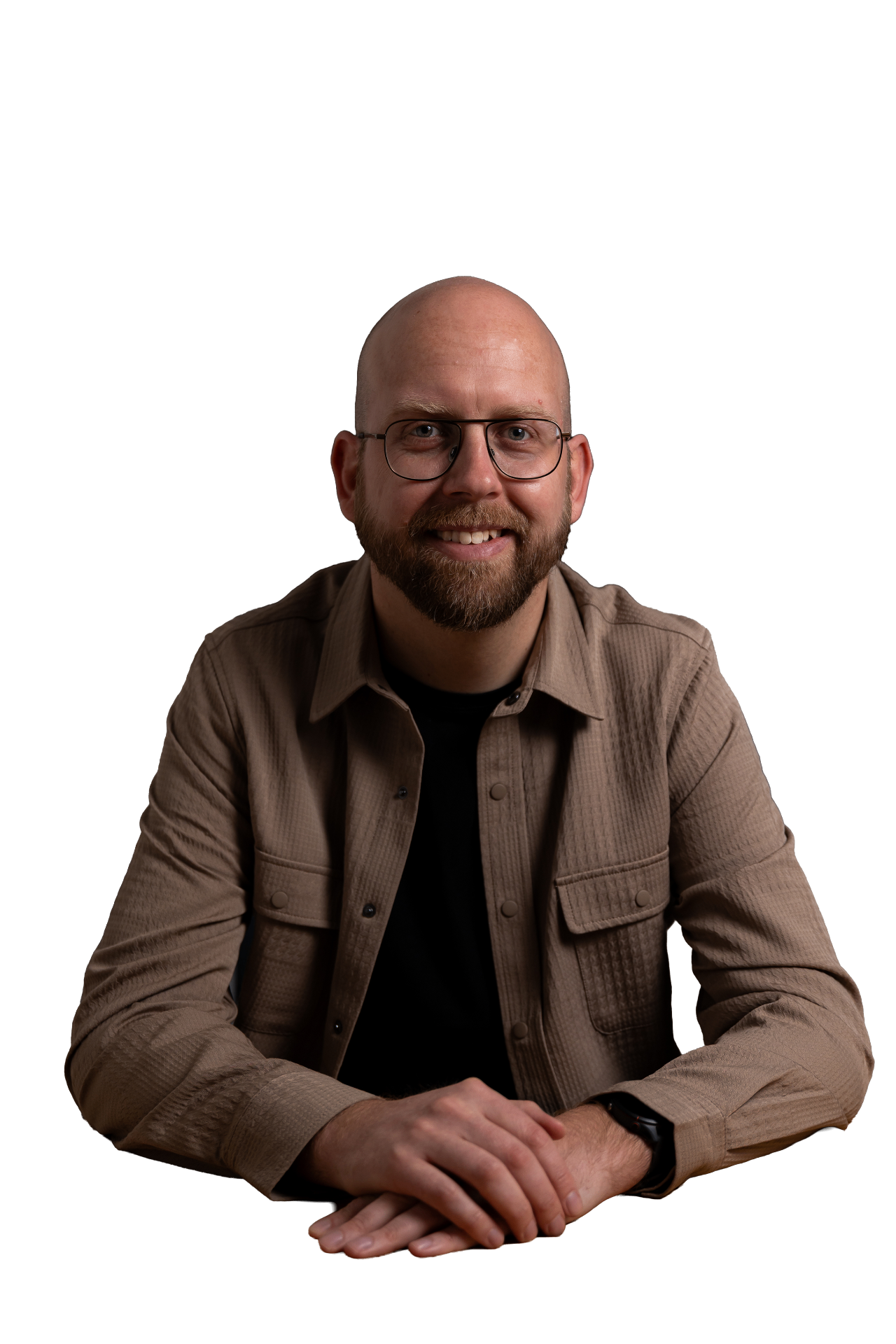 Bas Prins, AI-trainer en keynote spreker, op het podium tijdens een lezing over generatieve AI